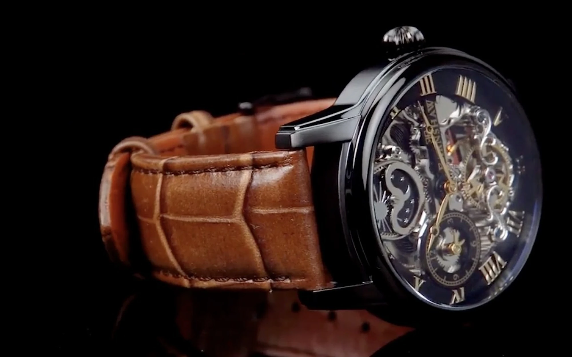 Thomas earnshaw longitude dual time automatic anchor black 3