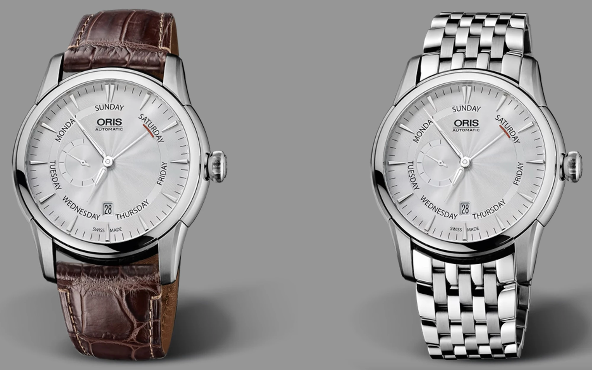 Oris artelier small second pointer day white dial 1