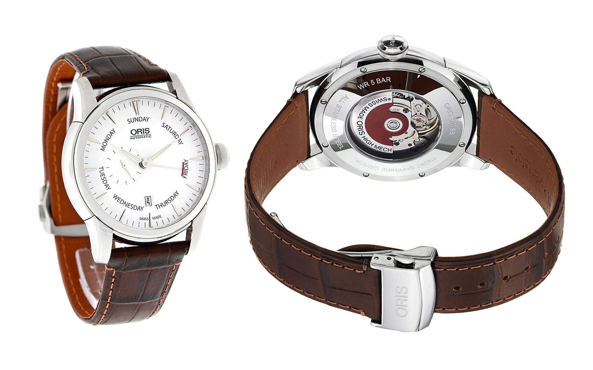 Oris artelier small second pointer day white dial 2