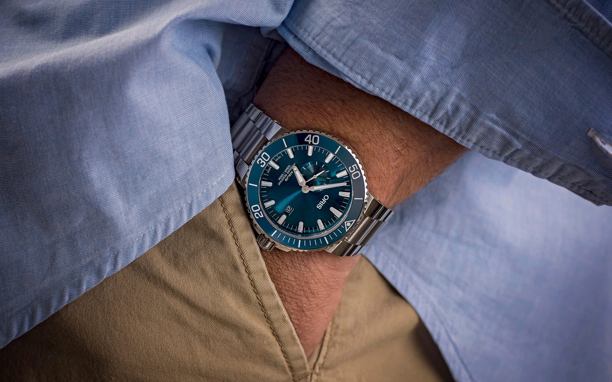 Oris aquis small second date 8
