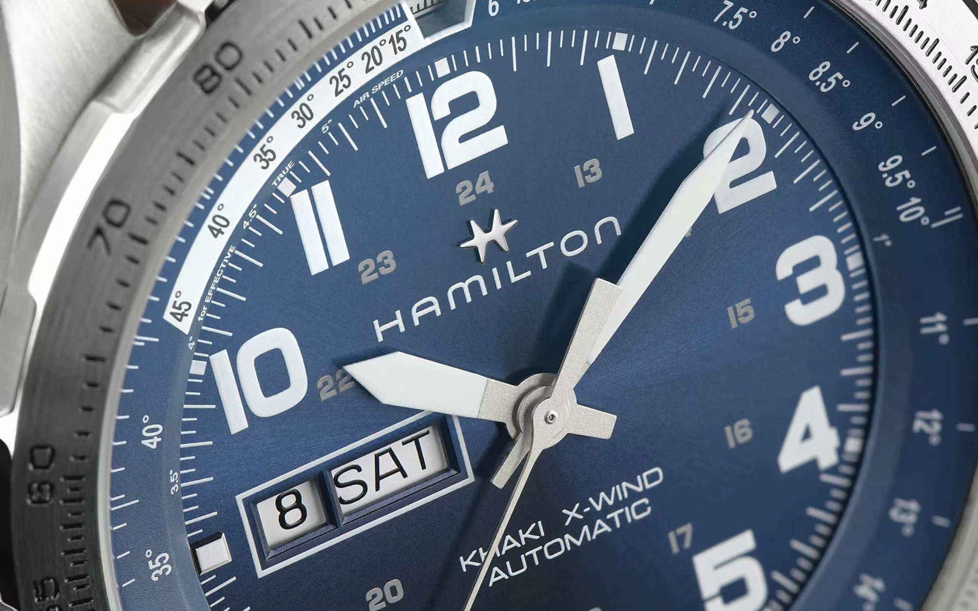 Hamilton khaki aviation x wind day date auto 5