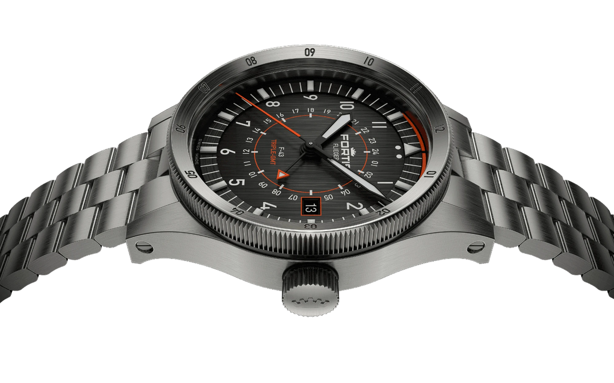 Fortis flieger f 43 triple gmt 9