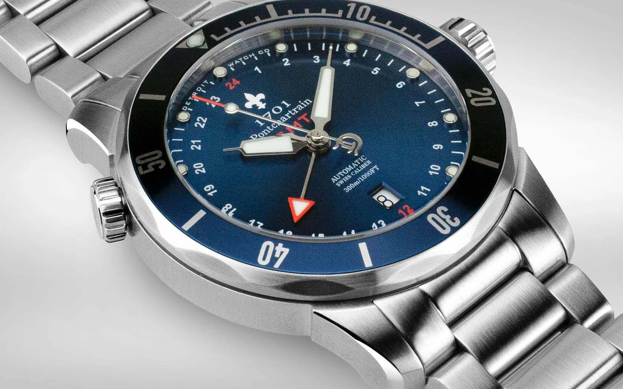 Detroit watch company 1701 pontchartrain great lakes edition gmt diver 4