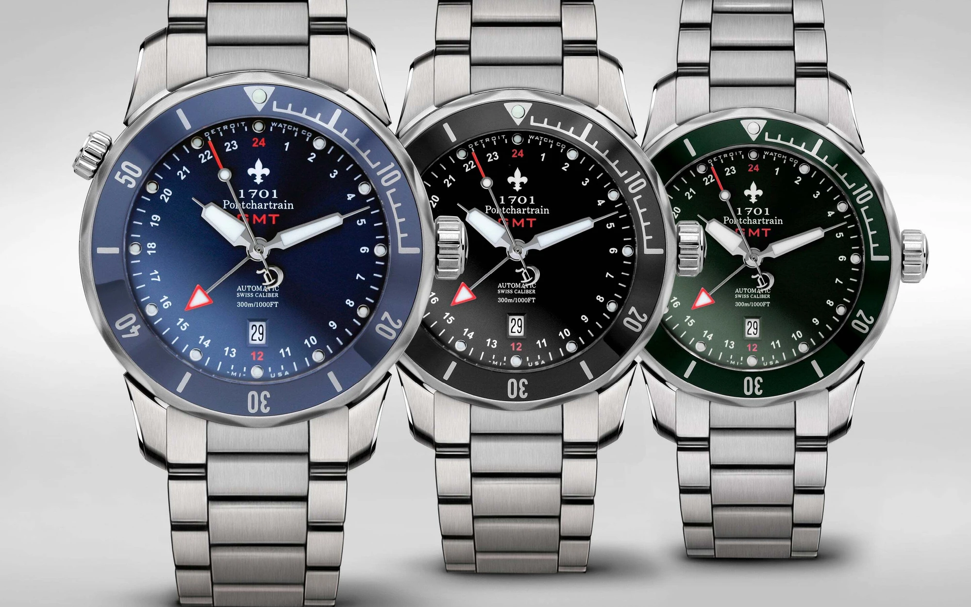 Detroit watch company 1701 pontchartrain great lakes edition gmt diver 5