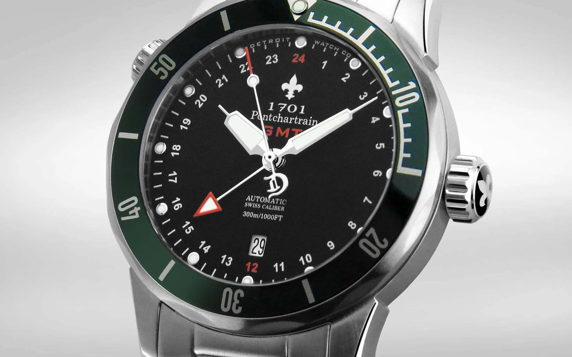 Detroit watch company 1701 pontchartrain great lakes edition gmt diver 6