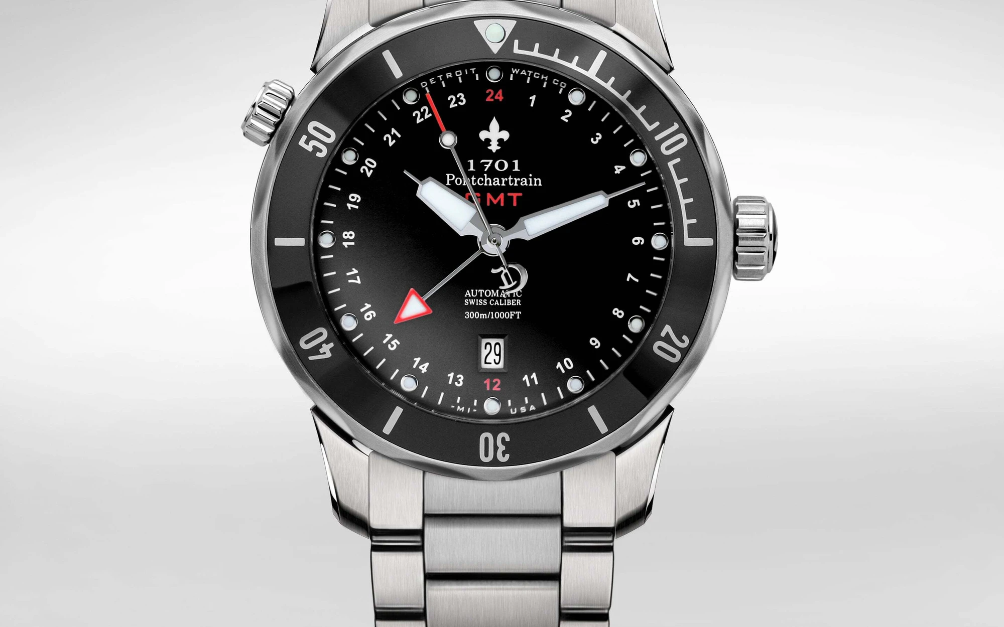 Detroit watch company 1701 pontchartrain great lakes edition gmt diver 13