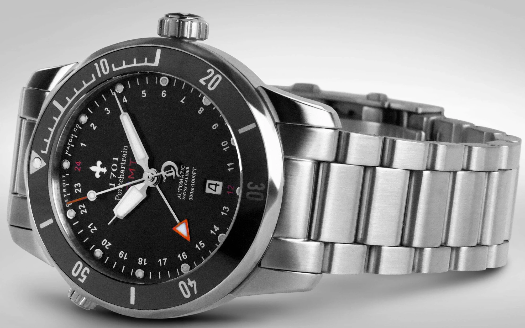 Detroit watch company 1701 pontchartrain great lakes edition gmt diver 14