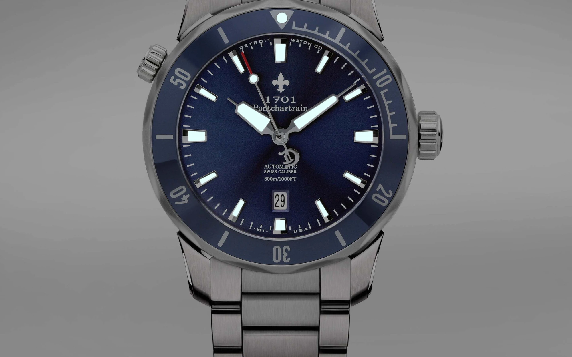 Detroit watch company 1701 pontchartrain great lakes edition diver 14