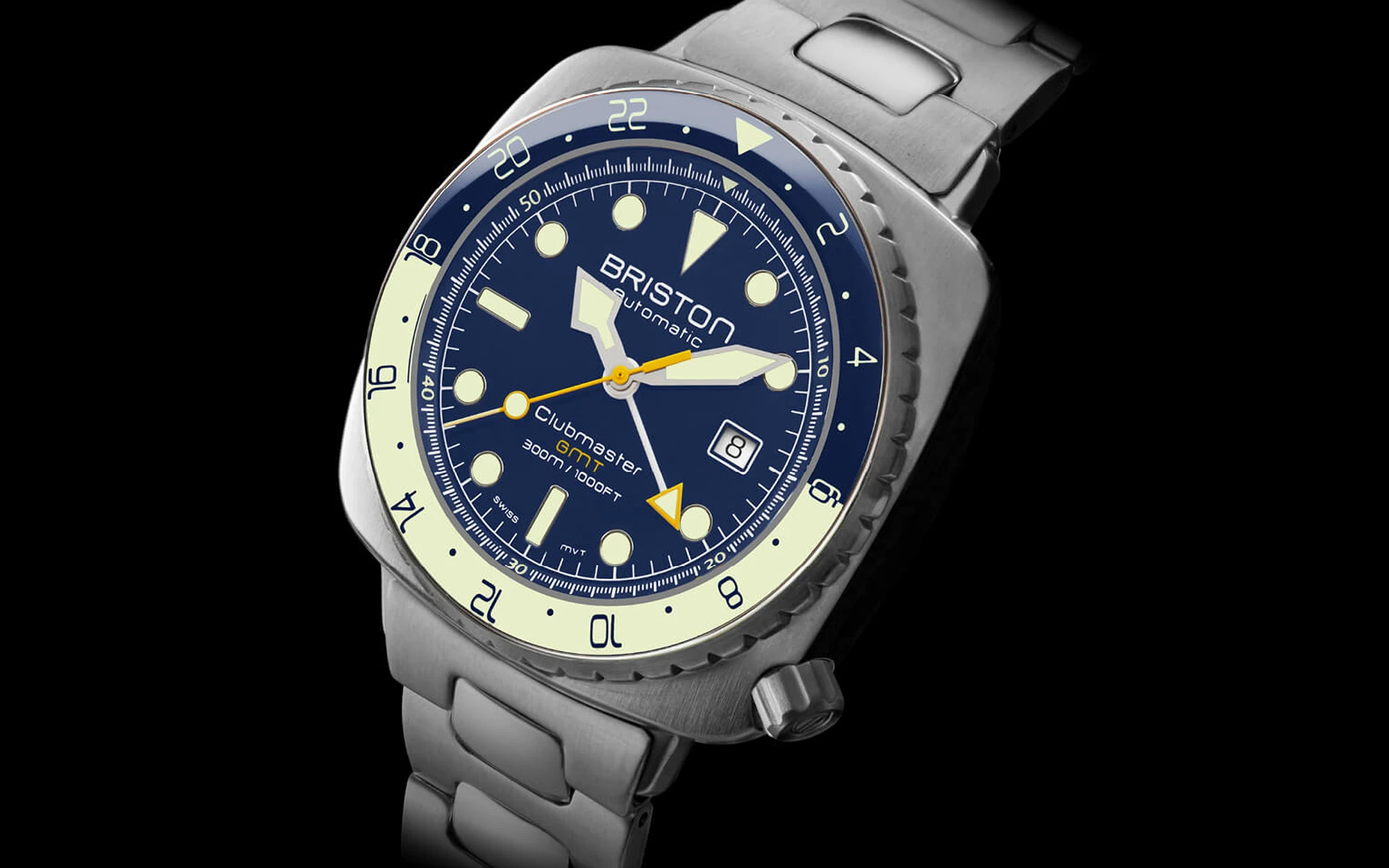 Briston watches clubmaster diver pro gmt steel 2