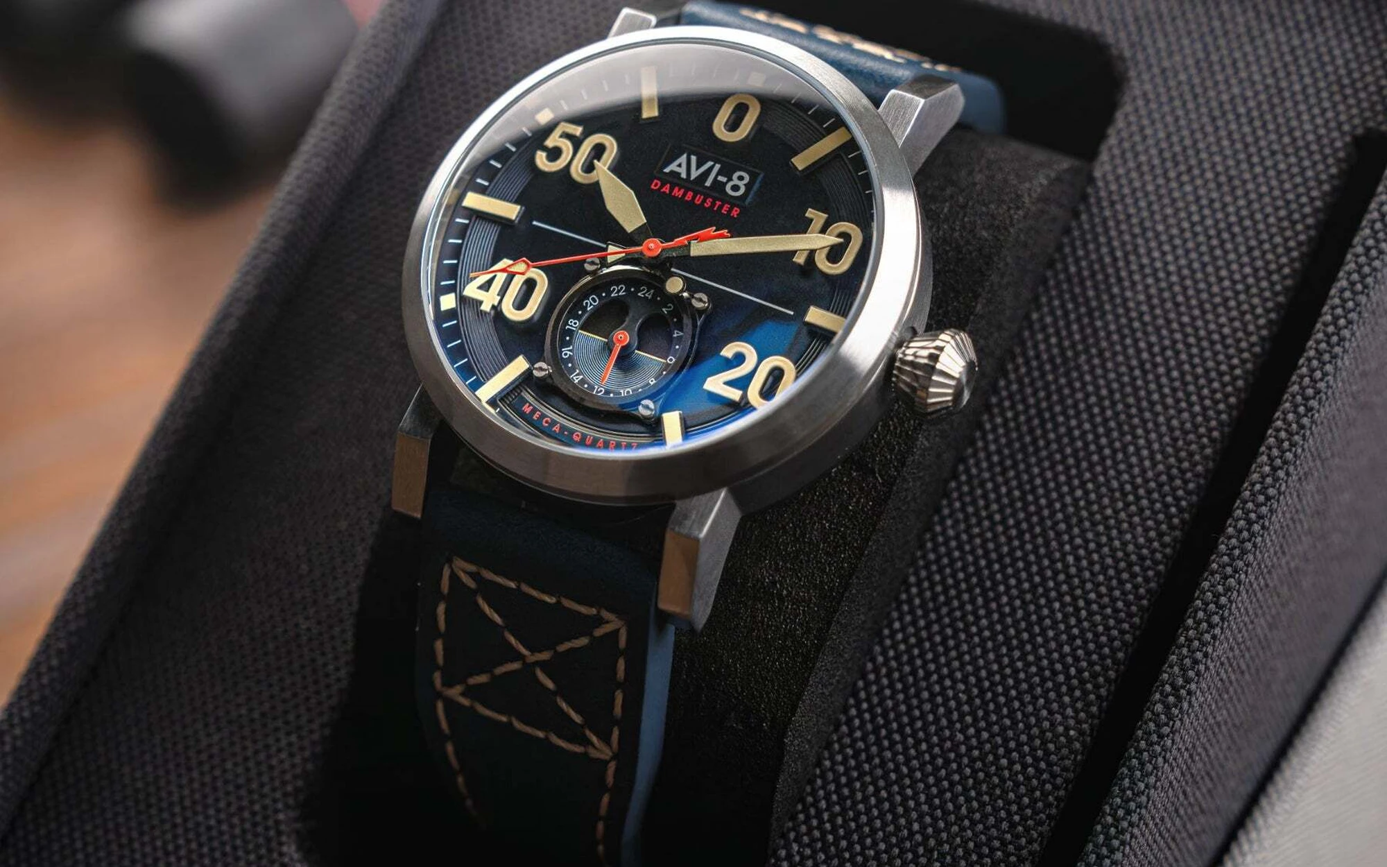 Avi 8 dambuster chadwick meca quartz cobalt blue 4