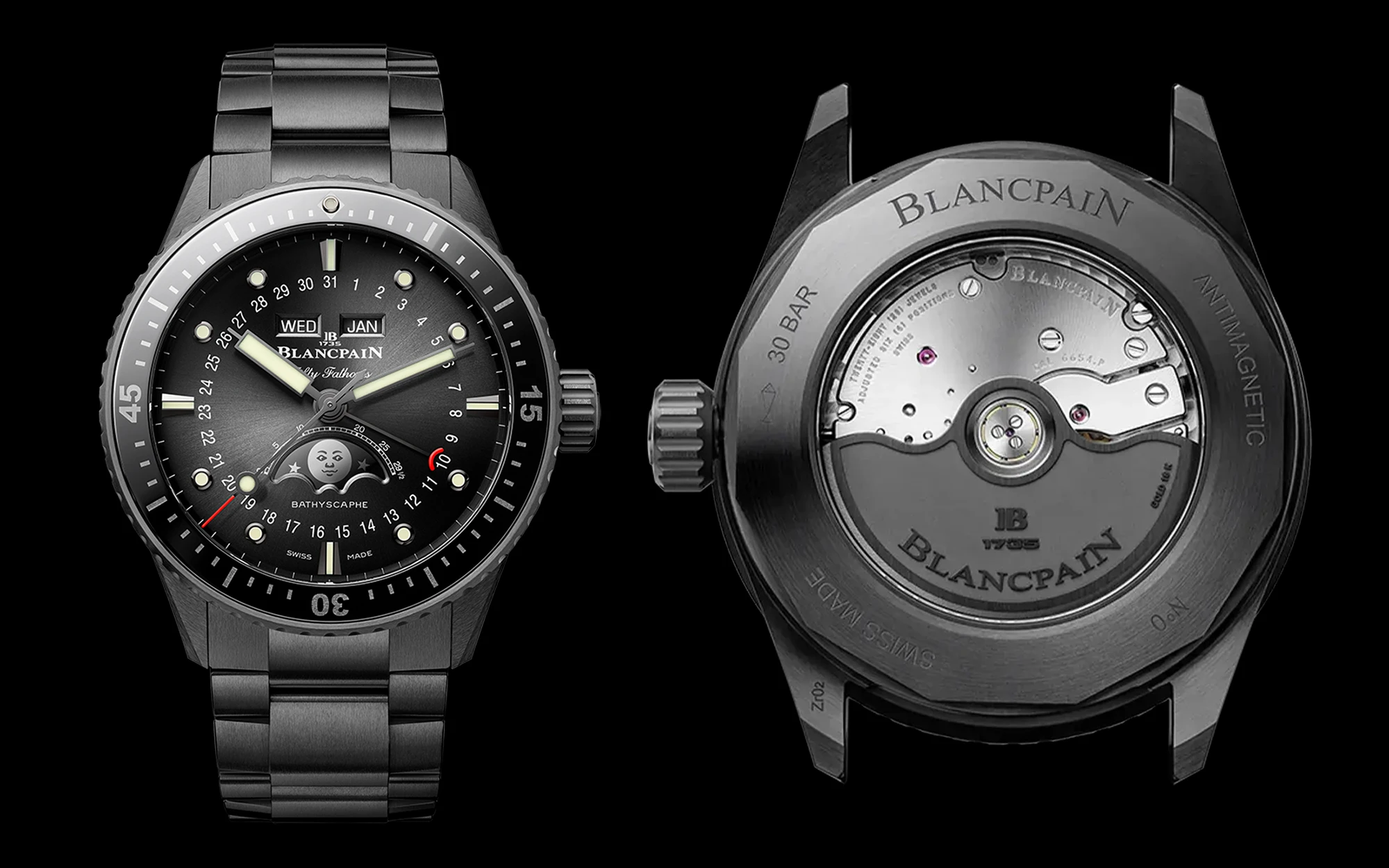 Blancpain bathyscaphe quantieme complet phases de lune 1