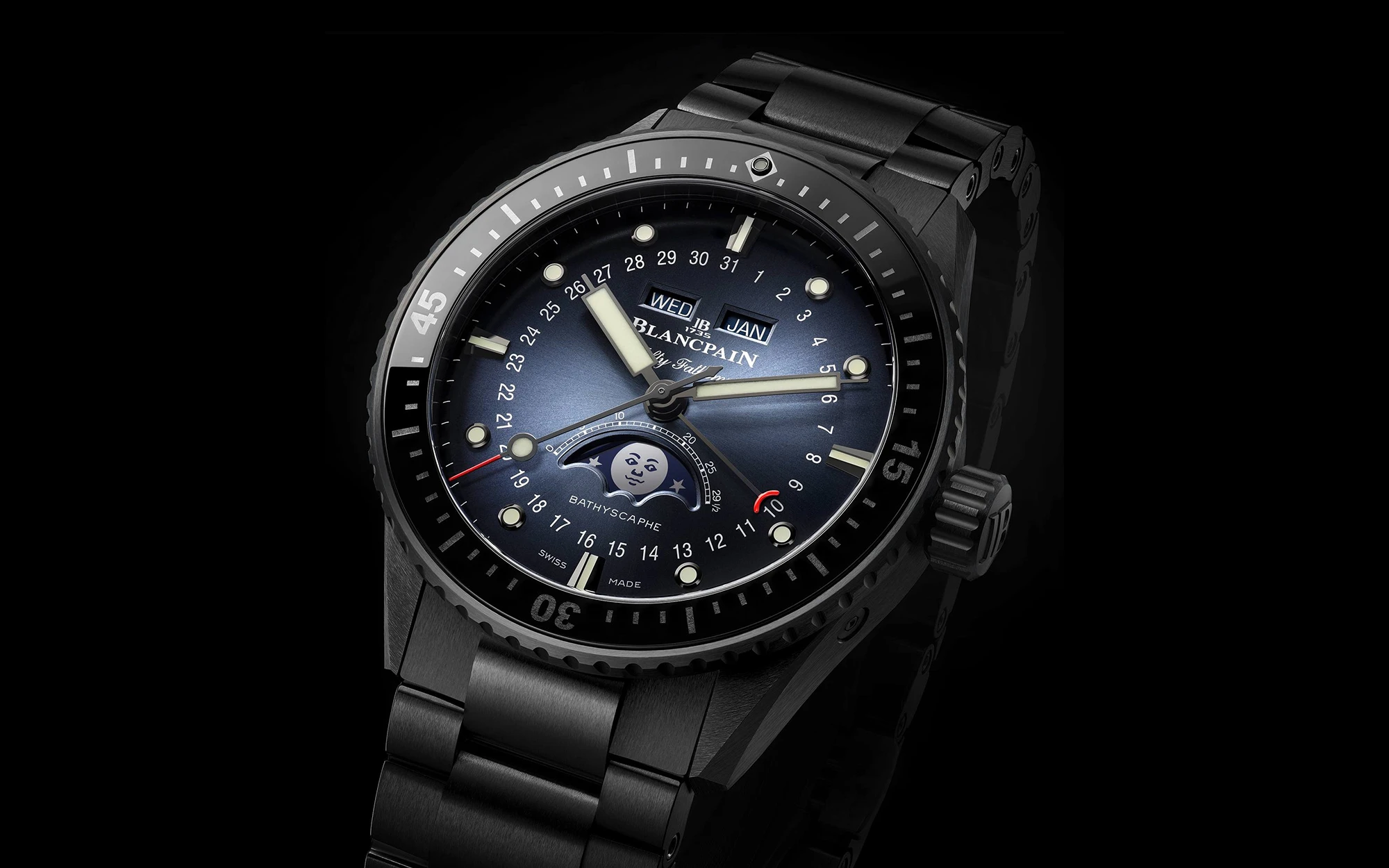 Blancpain bathyscaphe quantieme complet phases de lune 1