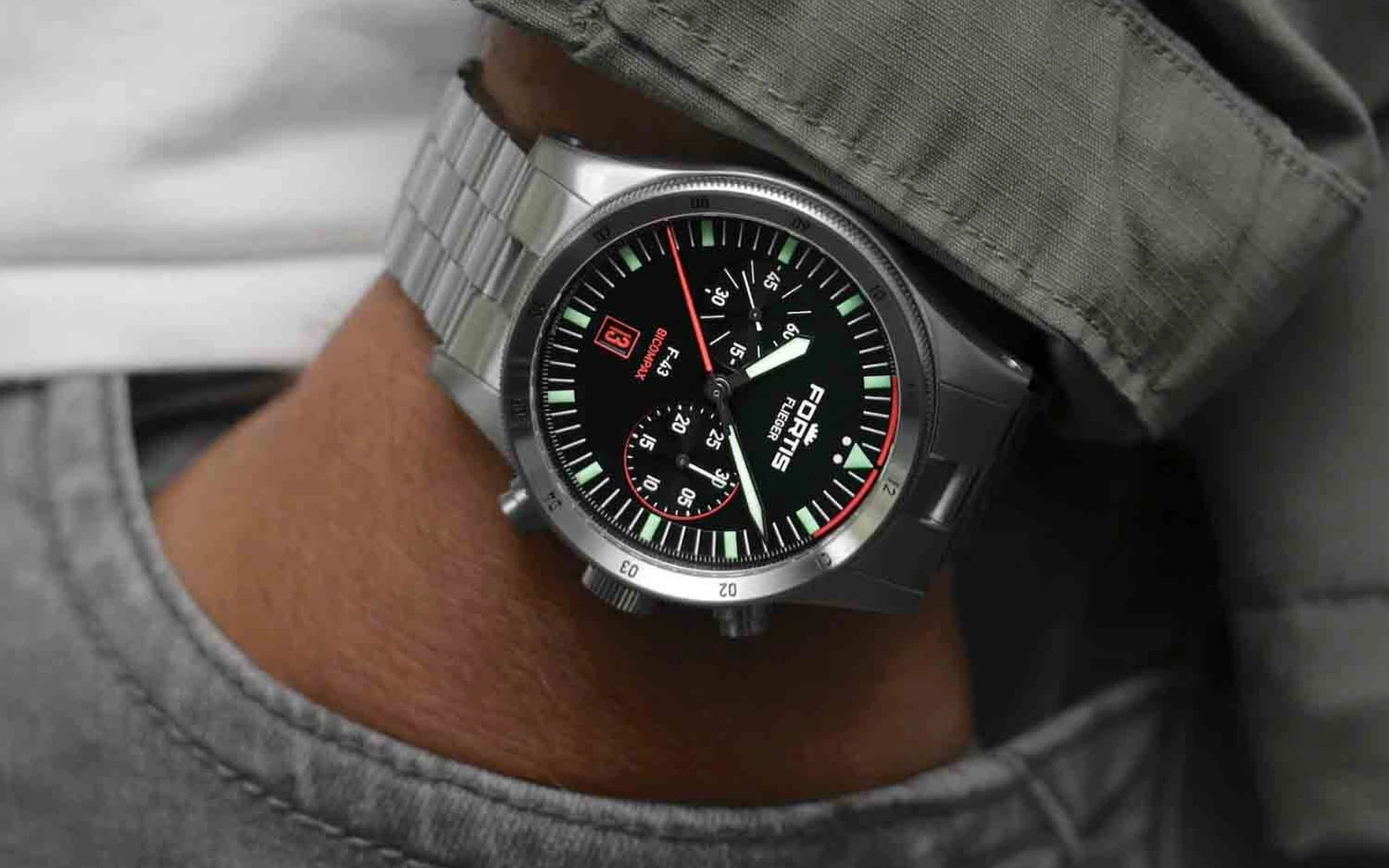 Fortis flieger f 43 bicompax 24