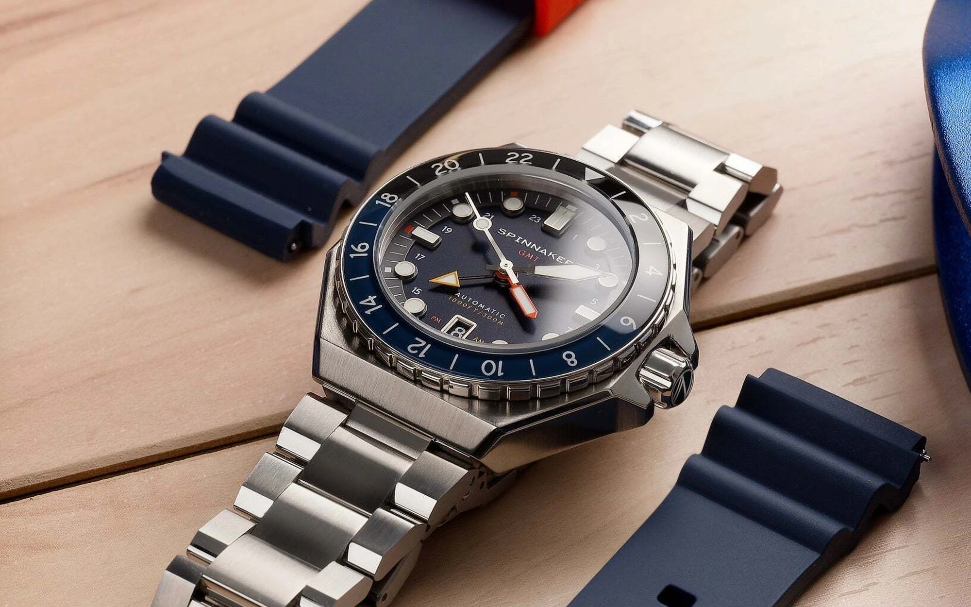 Spinnaker dumas gmt automatic navy black 3