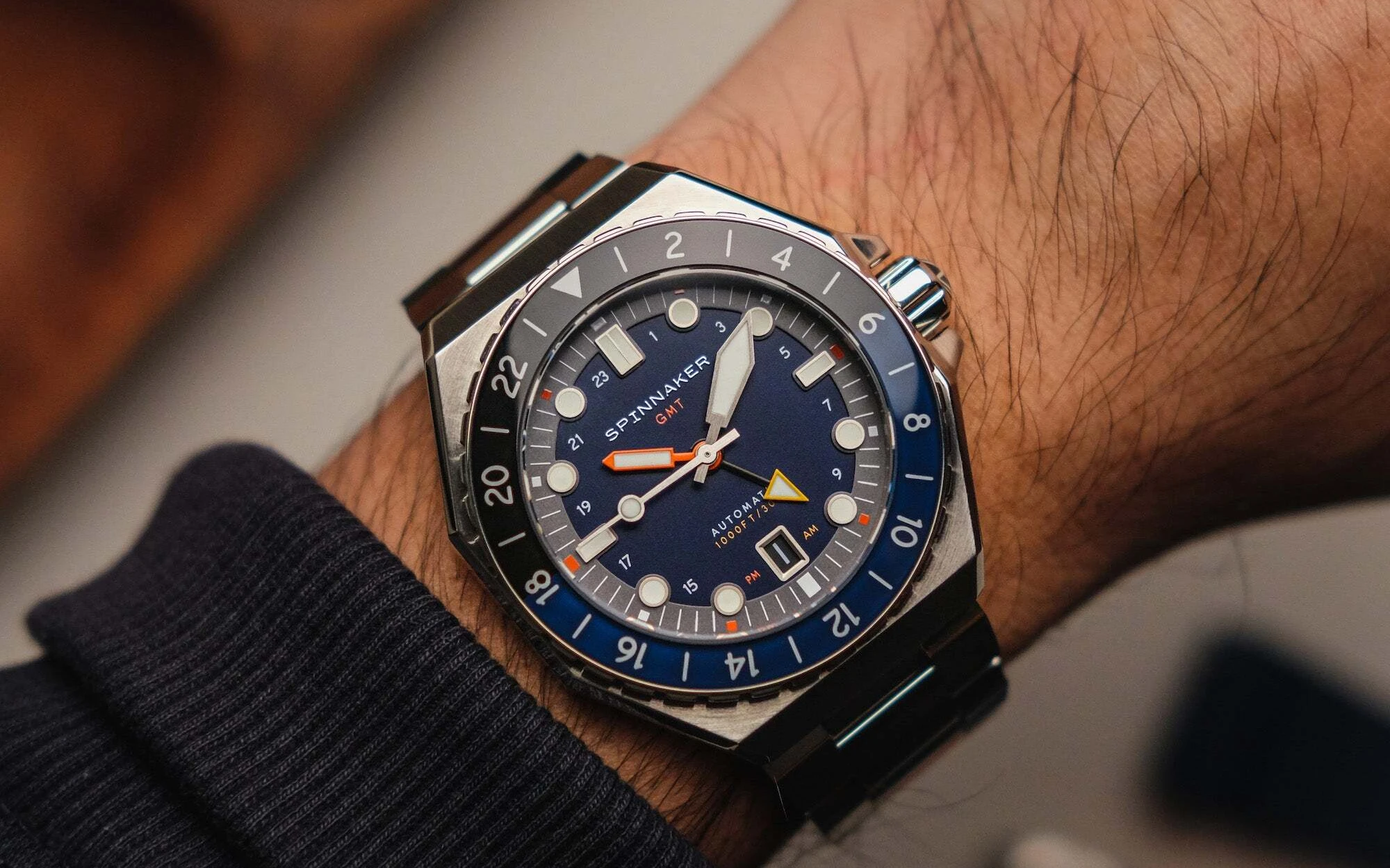 Spinnaker dumas gmt automatic navy black 4
