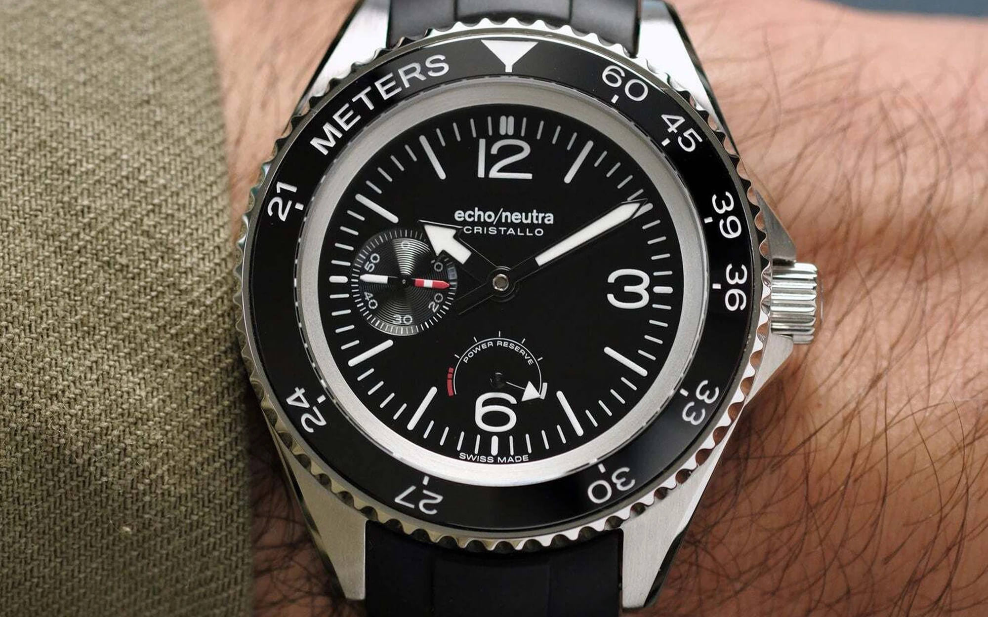 Echo neutra cristallo professional diver black 3