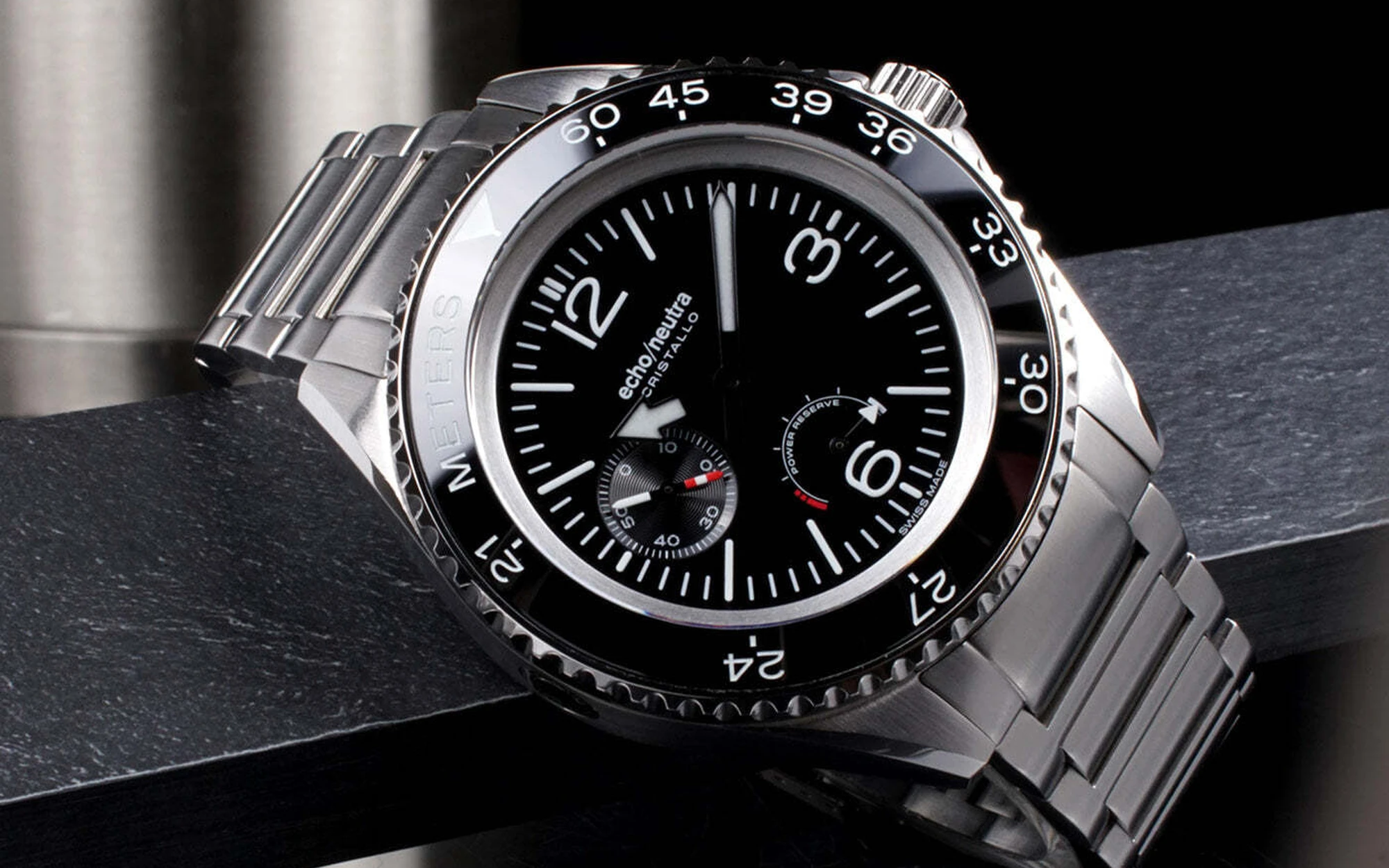 Echo neutra cristallo professional diver black 6