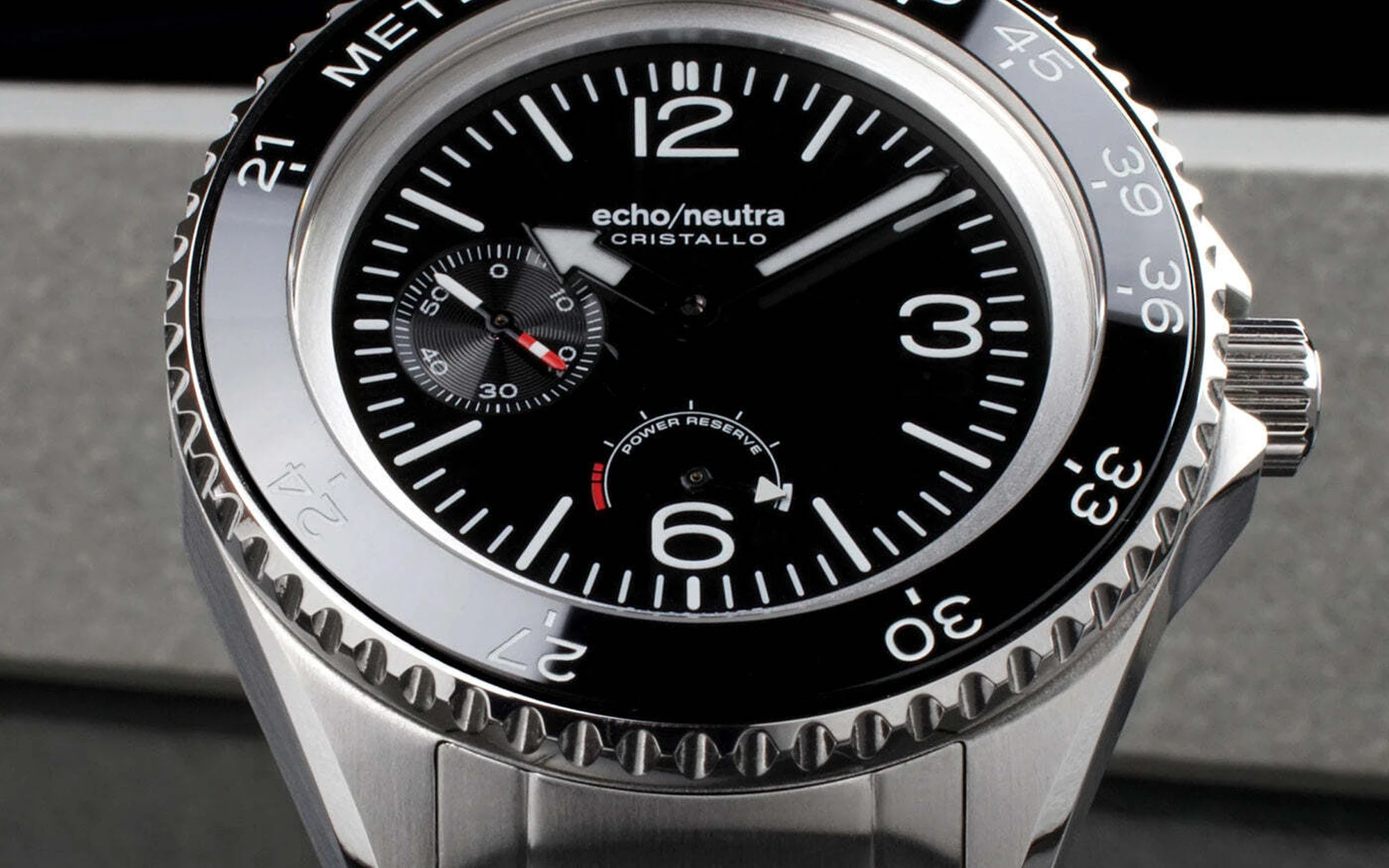 Echo neutra cristallo professional diver black 8