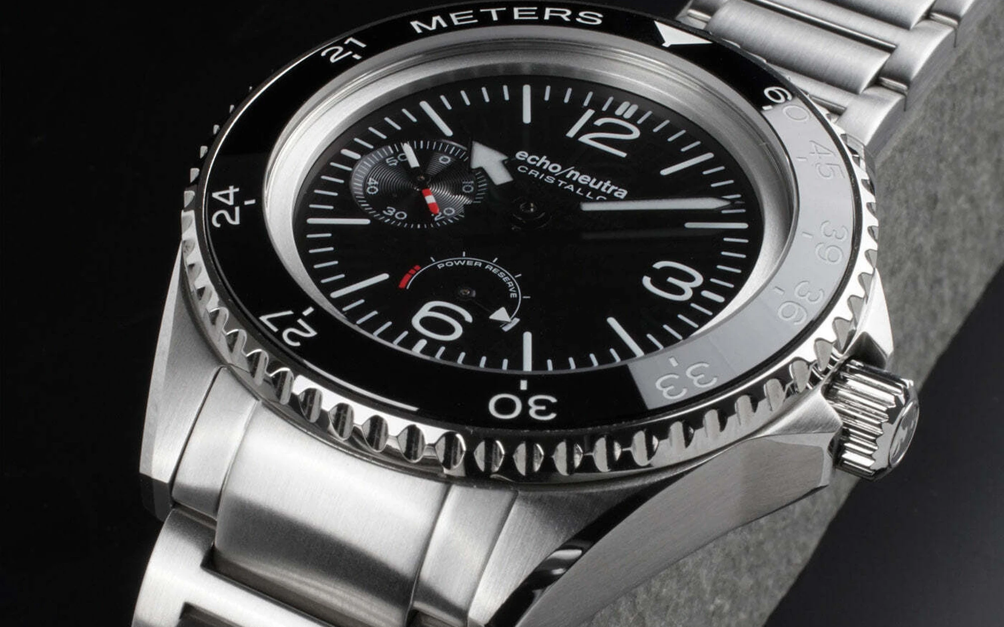 Echo neutra cristallo professional diver black 9