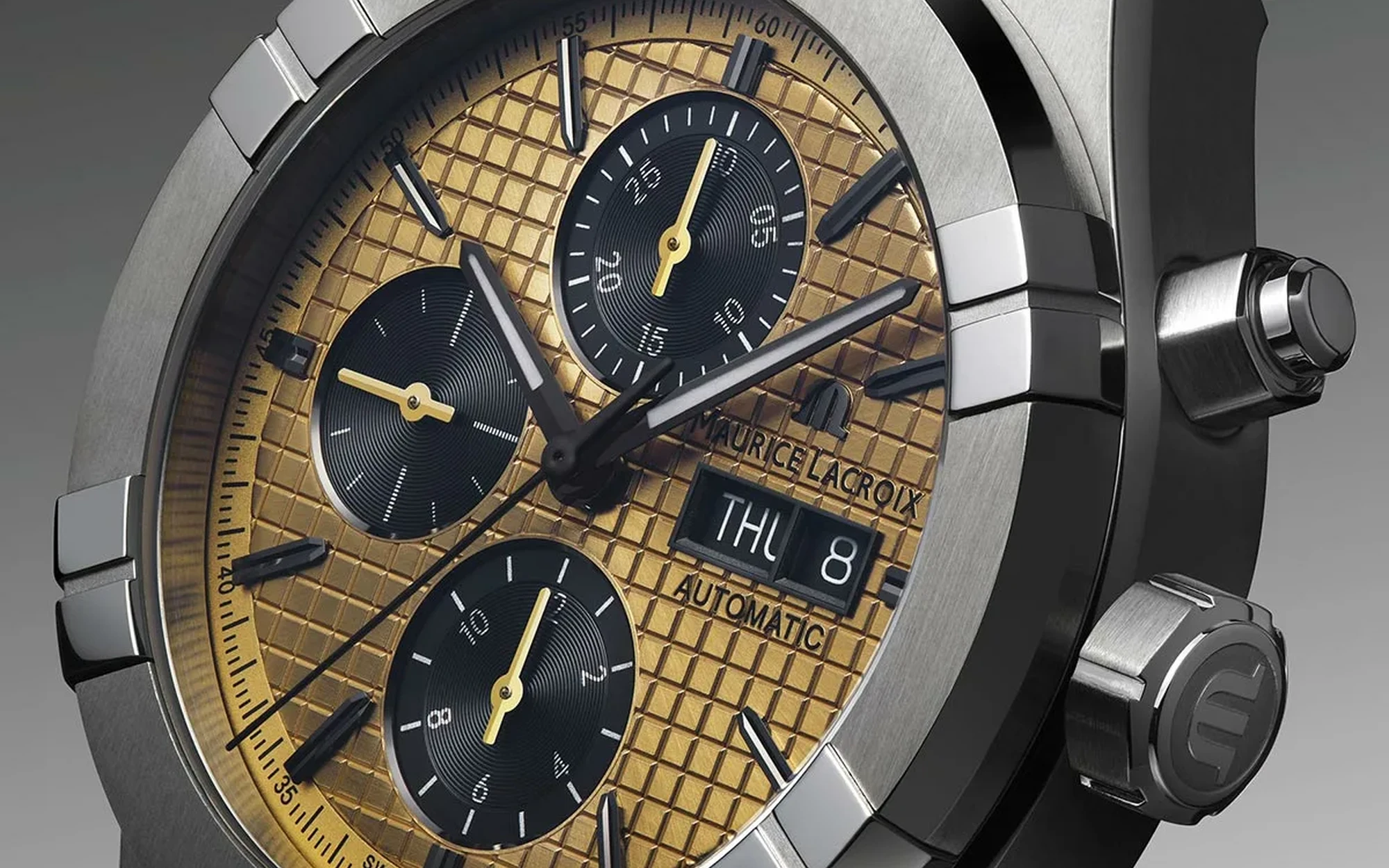 Maurice lacroix aikon automatic titanium chronograph 1