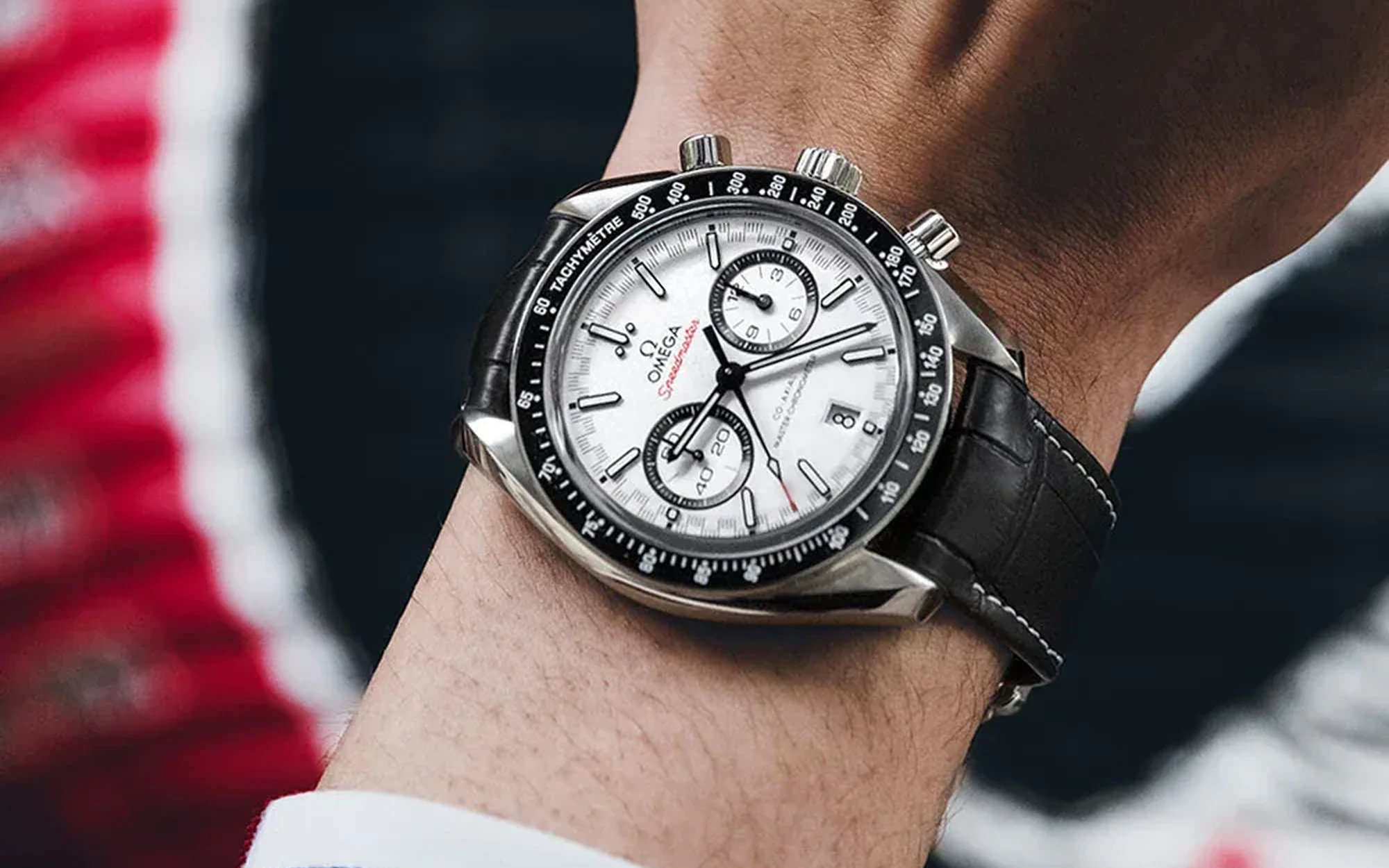 Omega speedmaster racing white dial 1