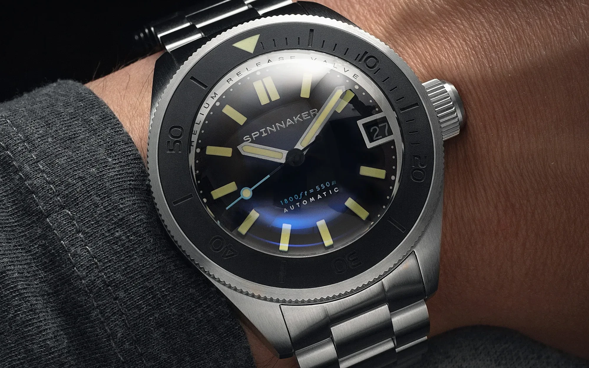 Spinnaker piccard automatic volcano black 3
