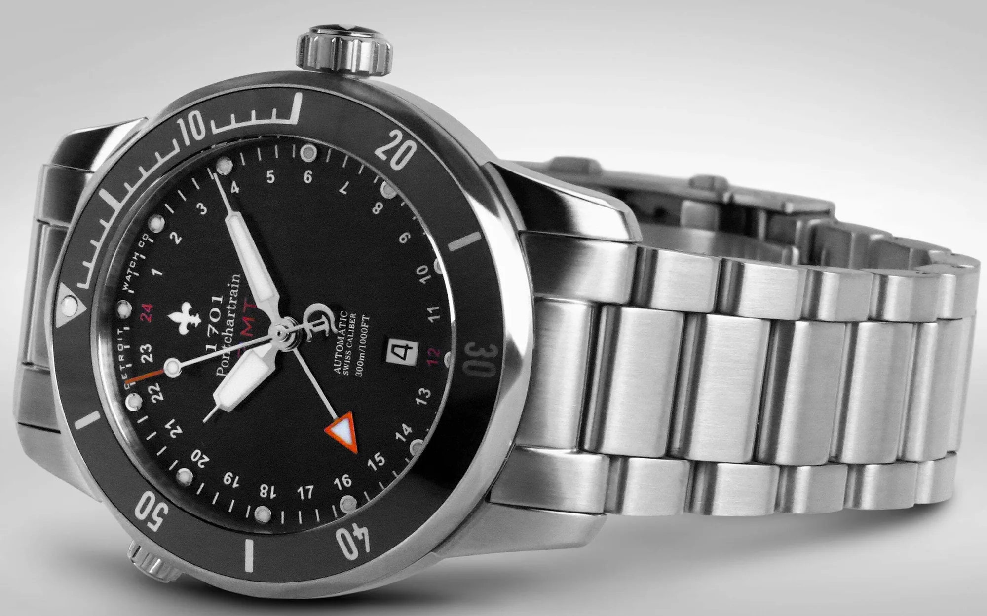 Detroit watch company 1701 pontchartrain great lakes edition gmt diver 14