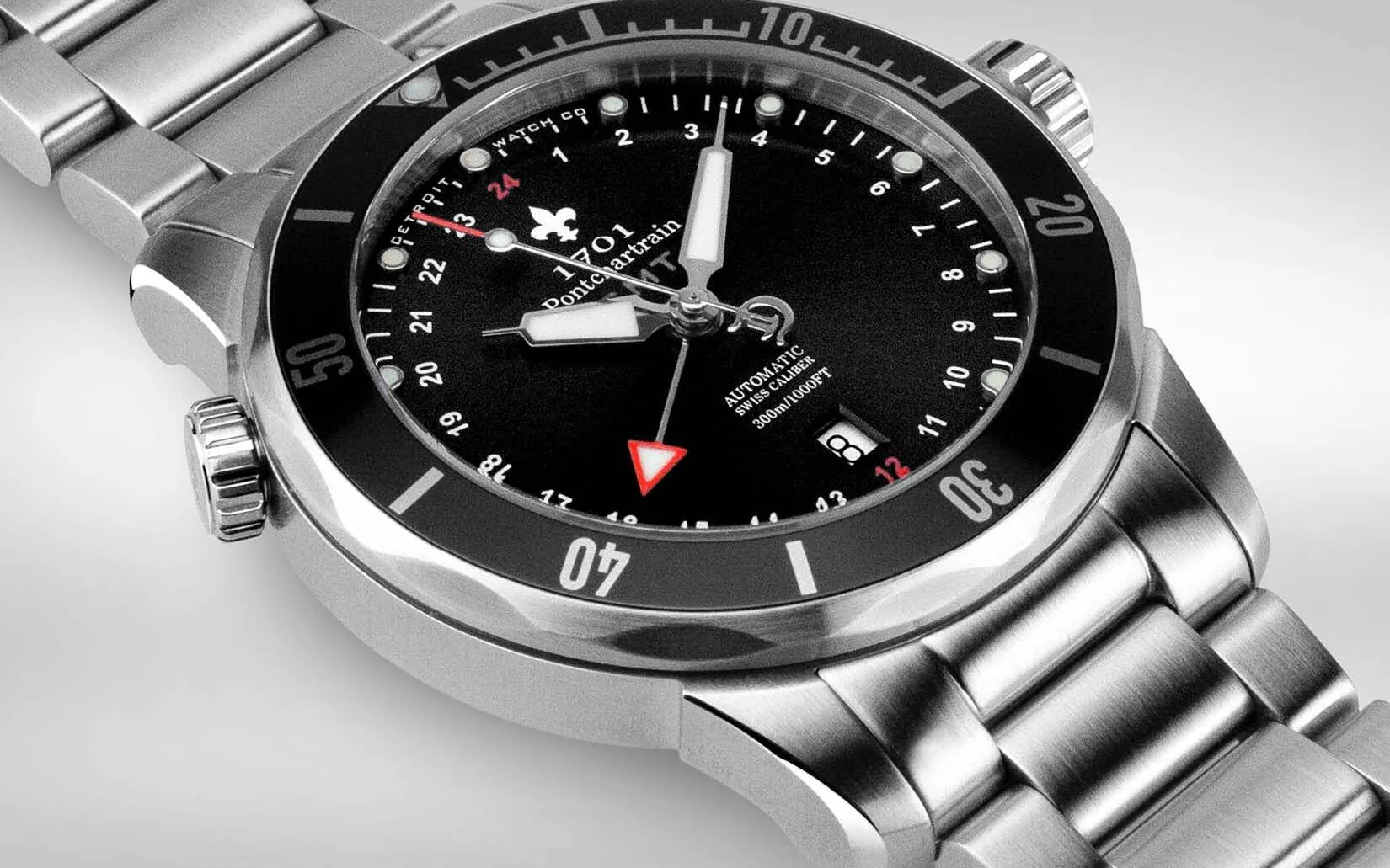 Detroit watch company 1701 pontchartrain great lakes edition gmt diver 3