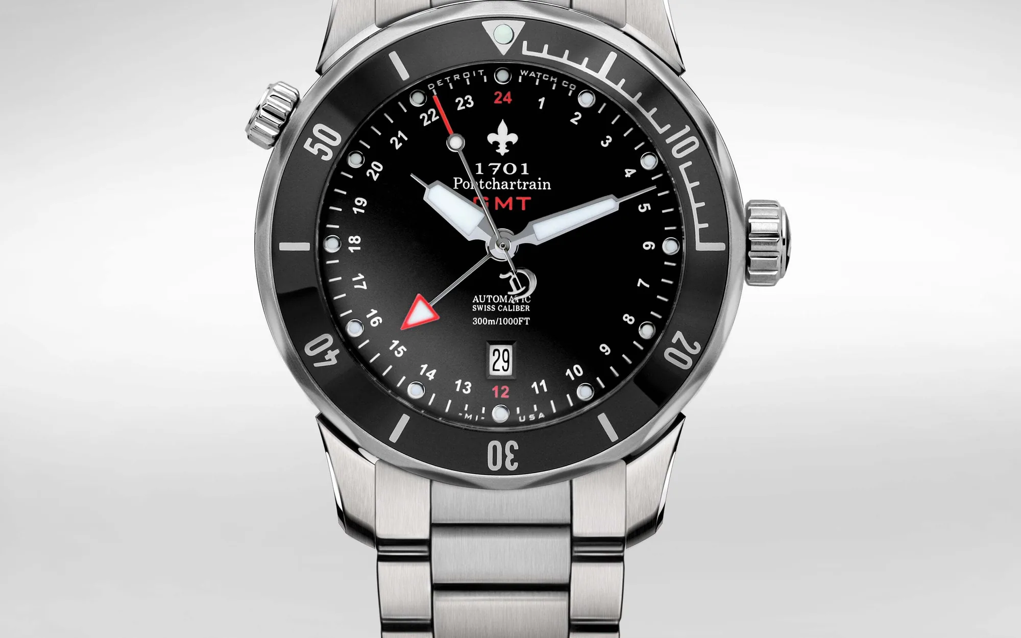 Detroit watch company 1701 pontchartrain great lakes edition gmt diver 13