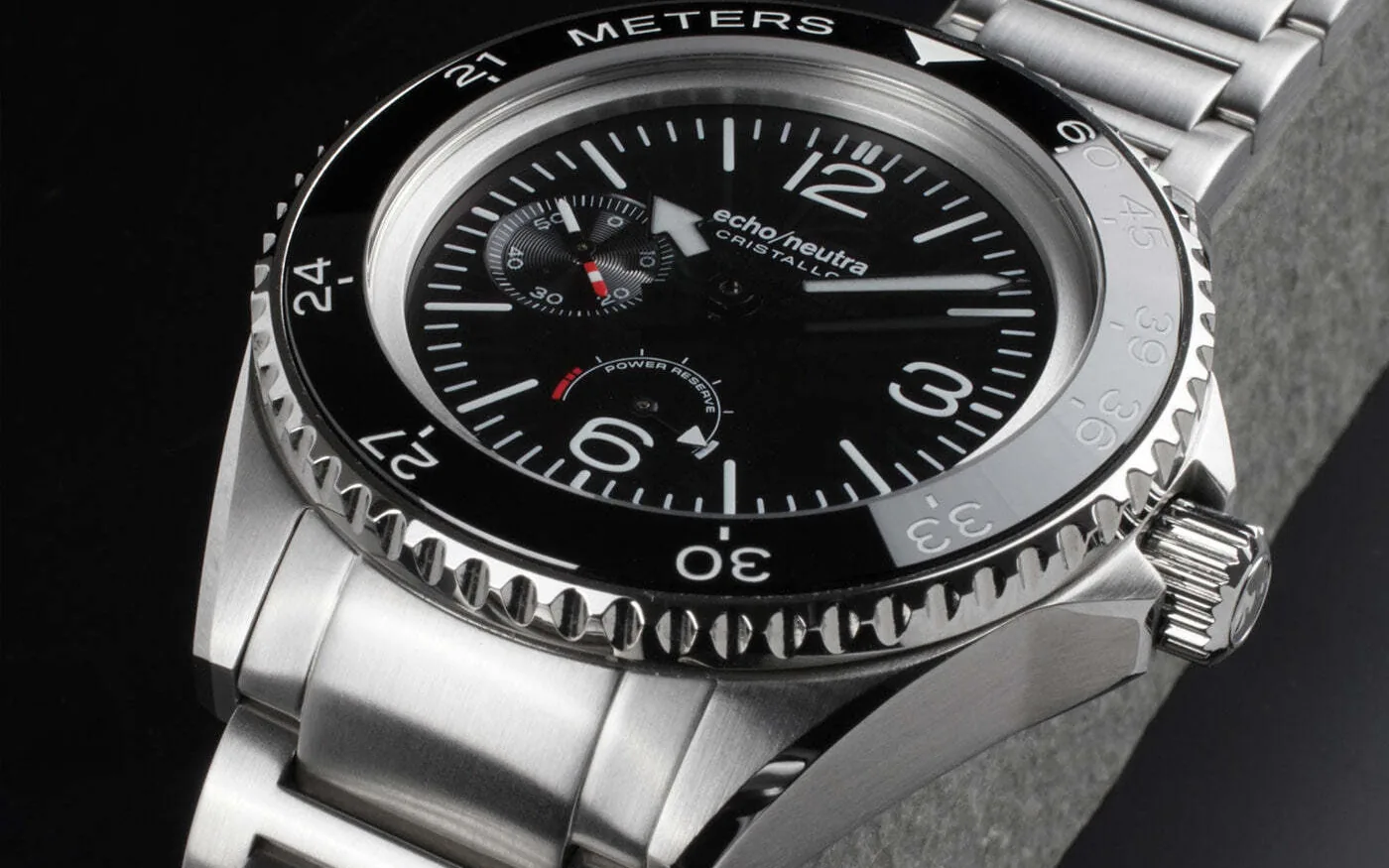 Echo neutra cristallo professional diver black 9
