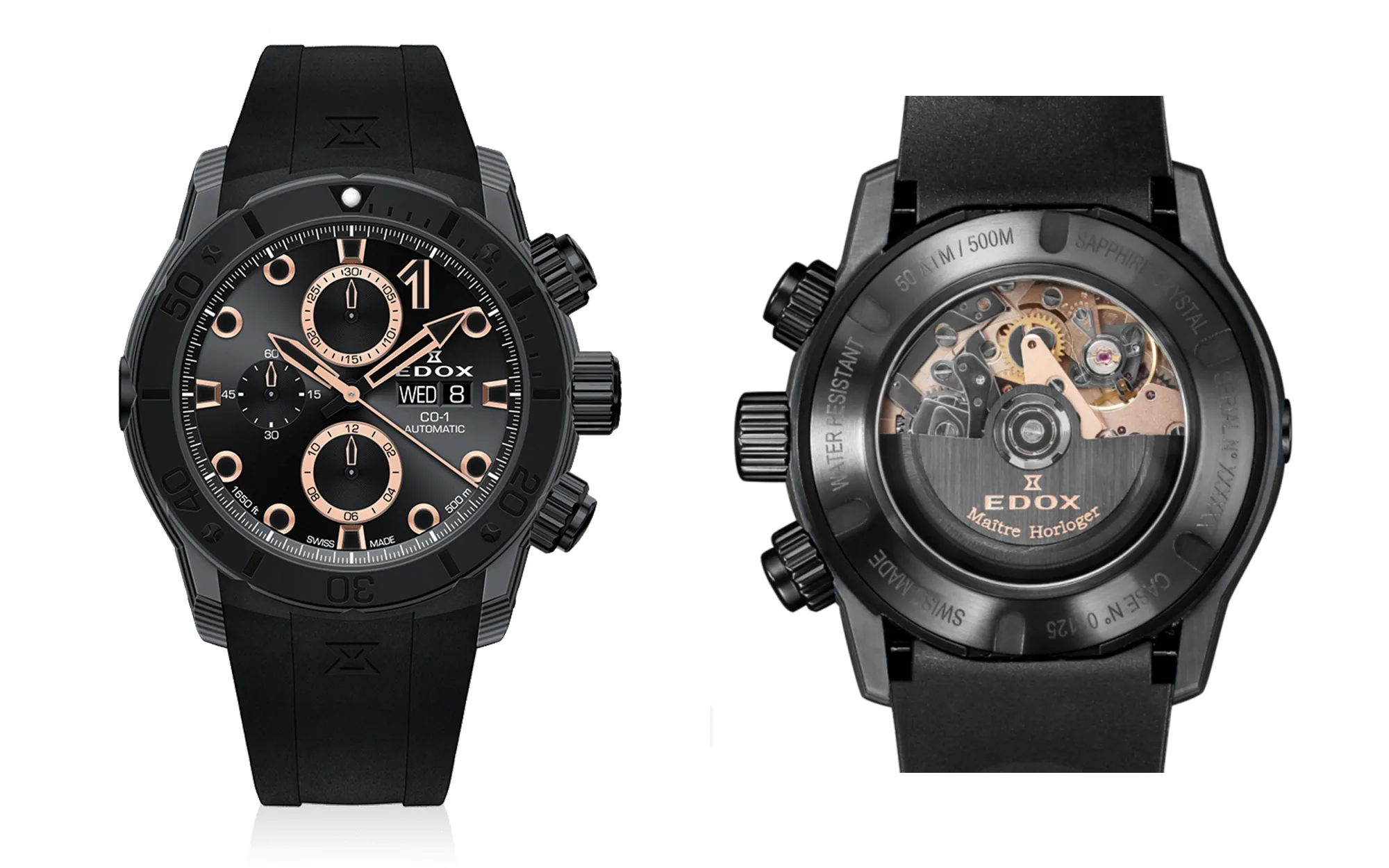 Edox co 1 carbon chronograph automatic