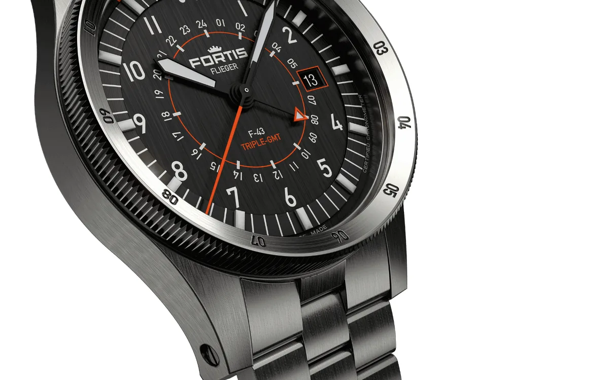 Fortis flieger f 43 triple gmt 8
