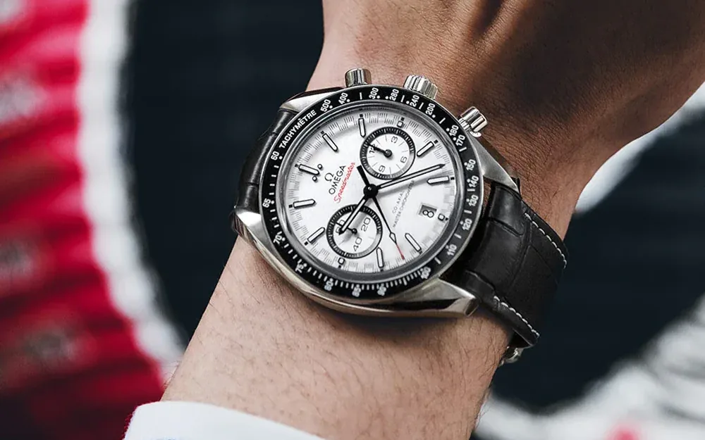 Omega speedmaster racing white dial 1