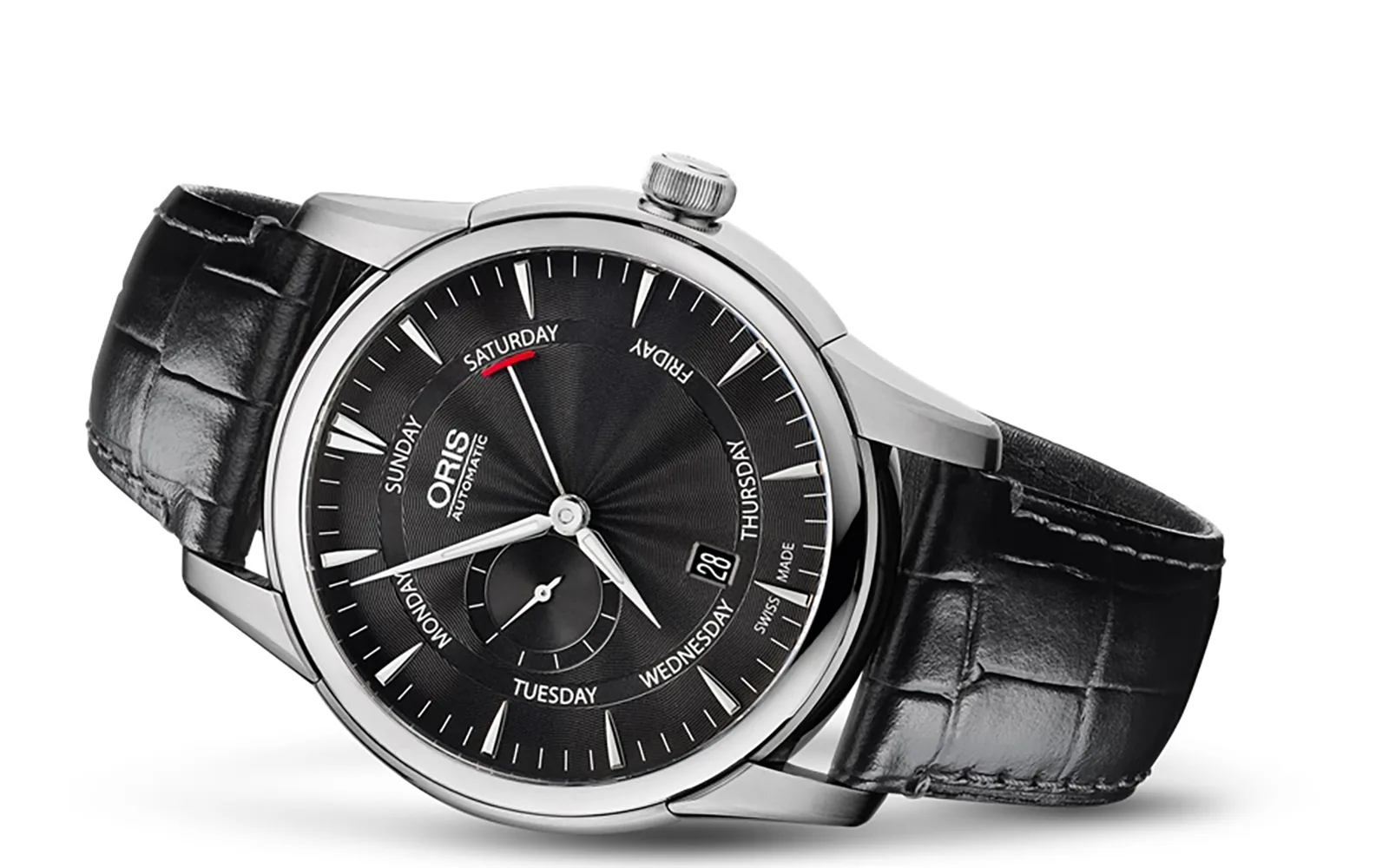 Oris artelier small second pointer day black dial 1